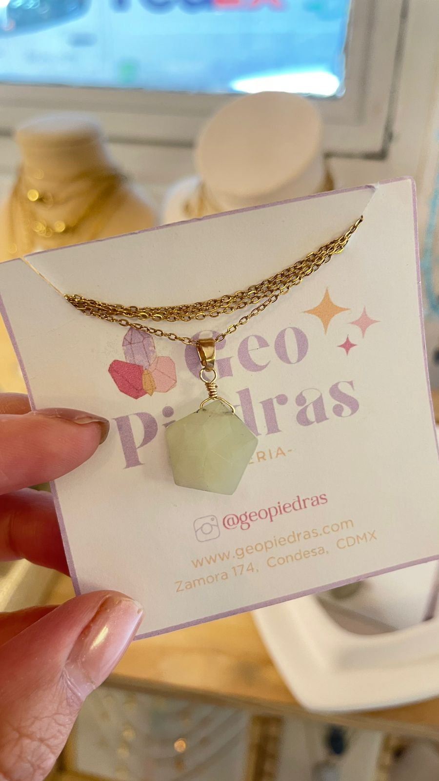 Collar de Aventurina Fluorescente