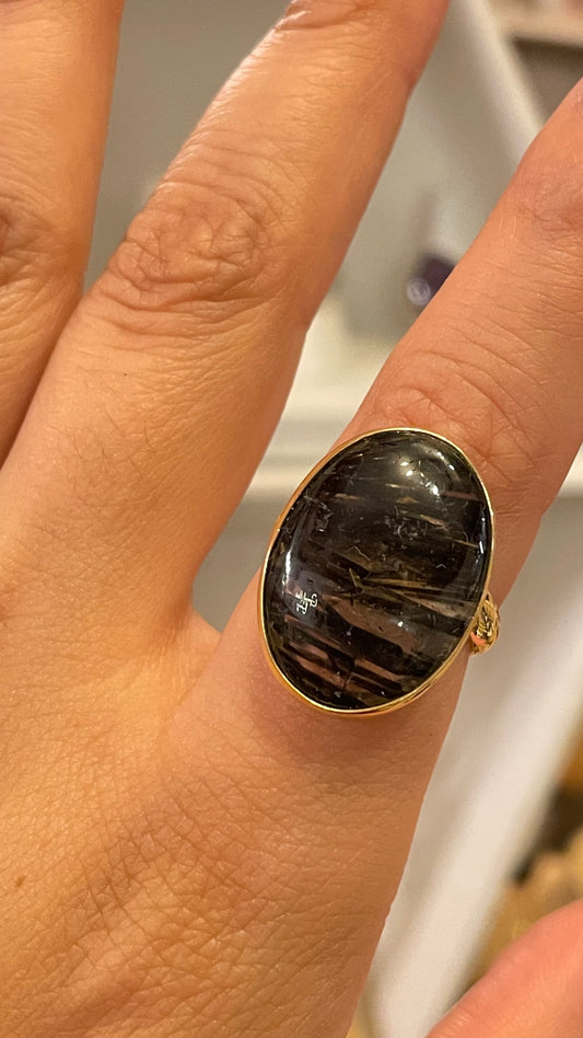 Anillo de Cuarzo Turmalinado 3