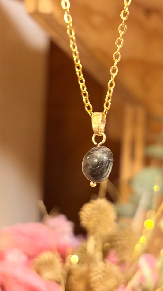 Collar Obsidiana Nugget  (Pieza Única)