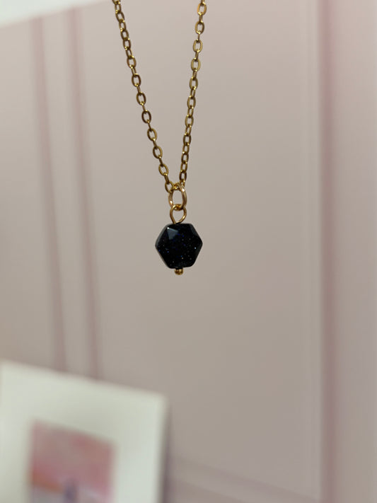 Collar Destello de Venturina Azul