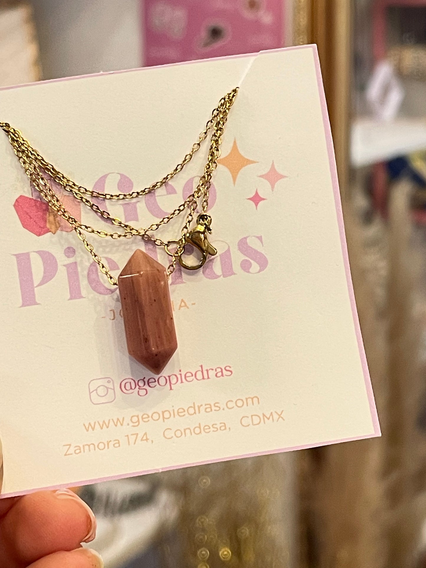 Collar de Cuarzo Doble Punta Mini