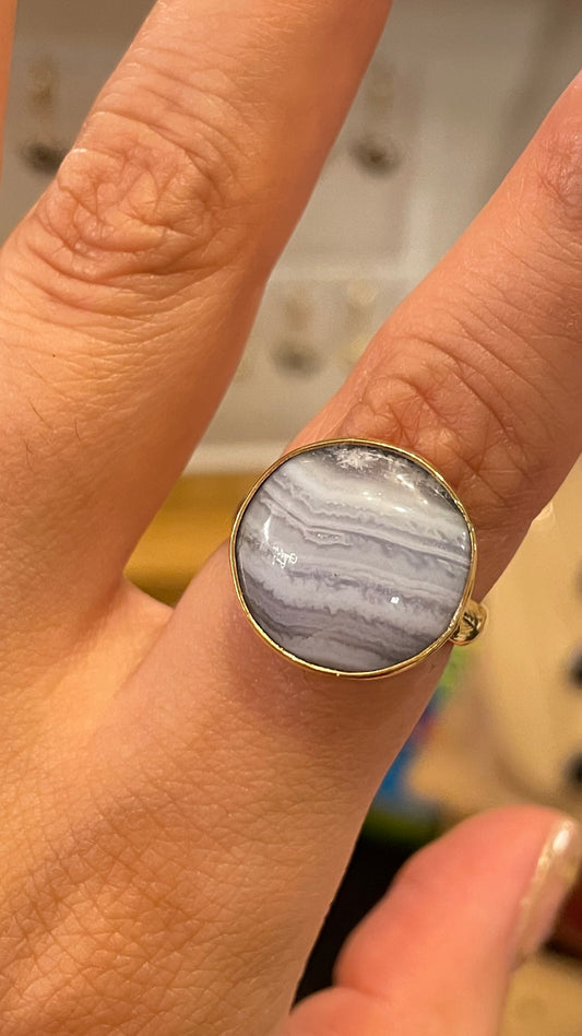 Anillo de Ágata Blue Lace Maxi 1