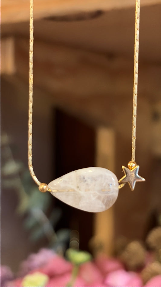 Collar Piedra Luna  ⭐️ Brillos de Universo