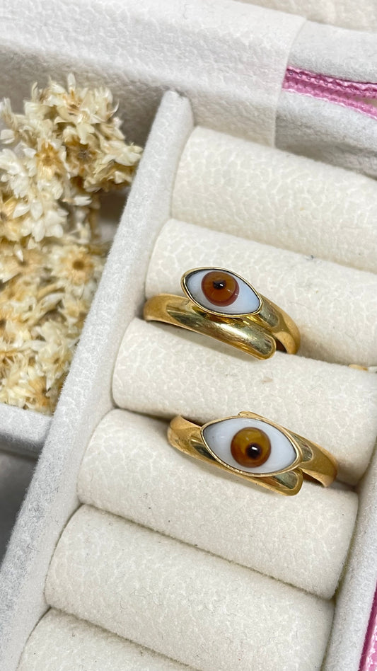 Anillo Ojo de Dios Ámbar mini