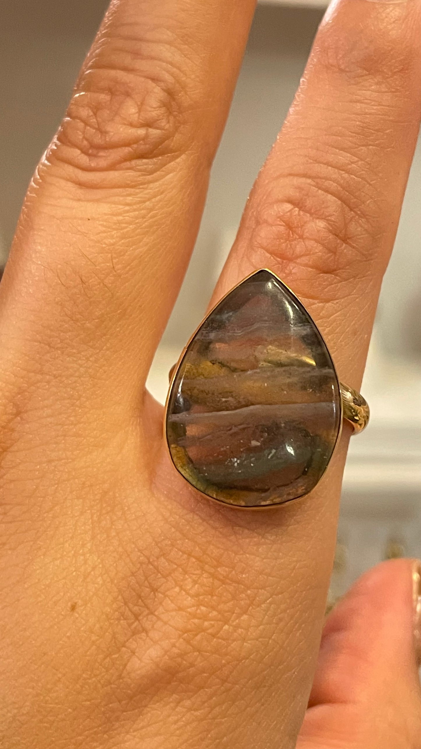 Anillo de Fluorita Arcoíris 3