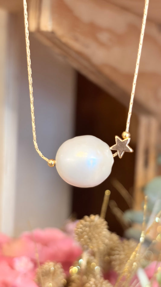 Collar Brillos de Universo - Perla Esfera ⭐️