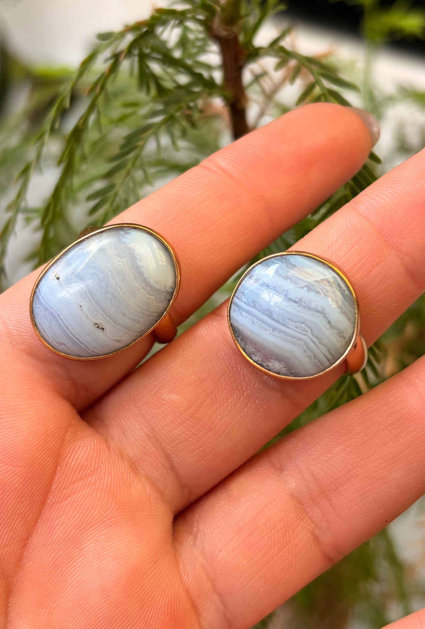 Anillo Ágata Blue Lace