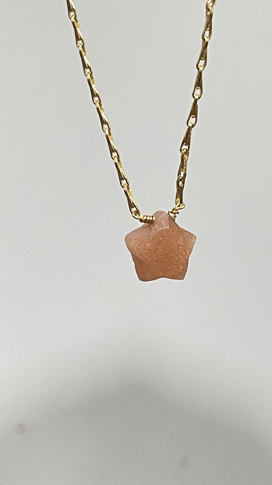 Collar Estrella de Piedra Sol   Facetada -Temporada de Brujas-