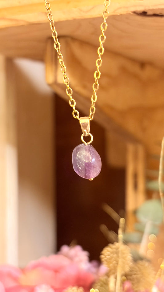 Collar Fluorita  Nugget(Pieza Única)