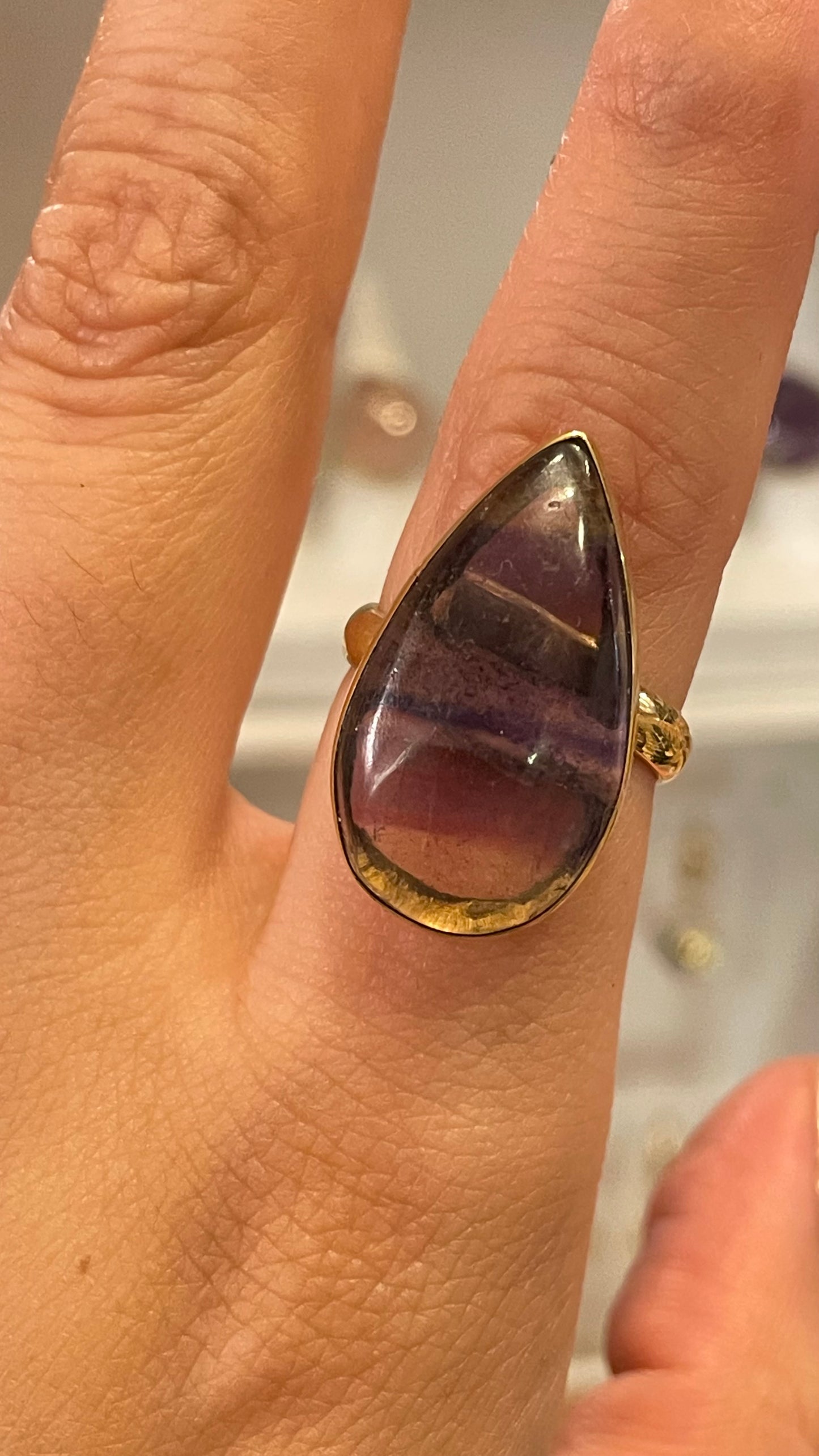 Anillo de Fluorita Arcoíris 4