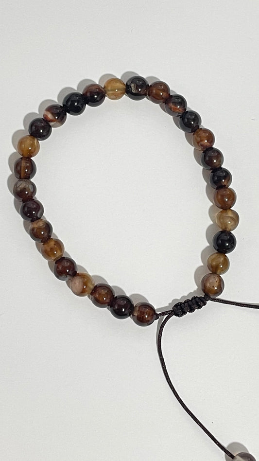 Pulsera de Ágata Cafe  6mm