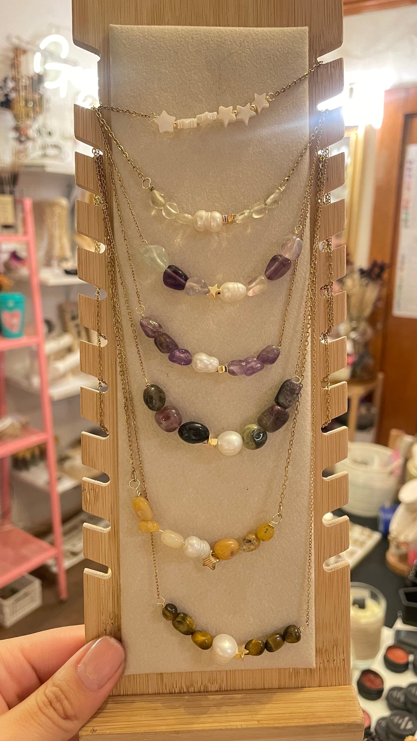 Collar Cielo y Perla Varios