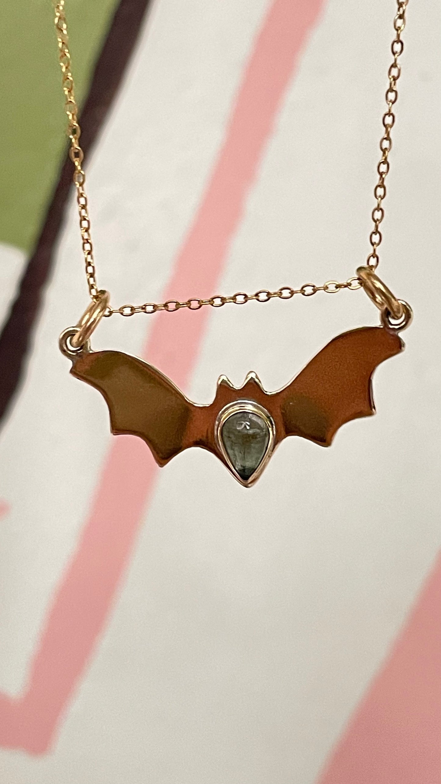 ✨🦇🍉 Collar Bat Season EDICIÓN ESPECIAL •Turmalina Sandía • 🍉 🦇✨-Temporada de Brujas-