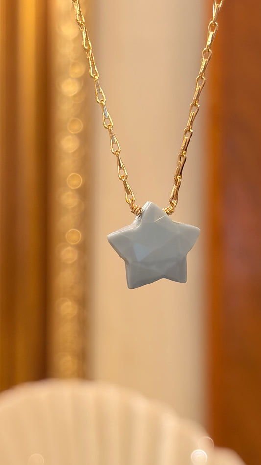 Collar Shine Ágata Blue Lace