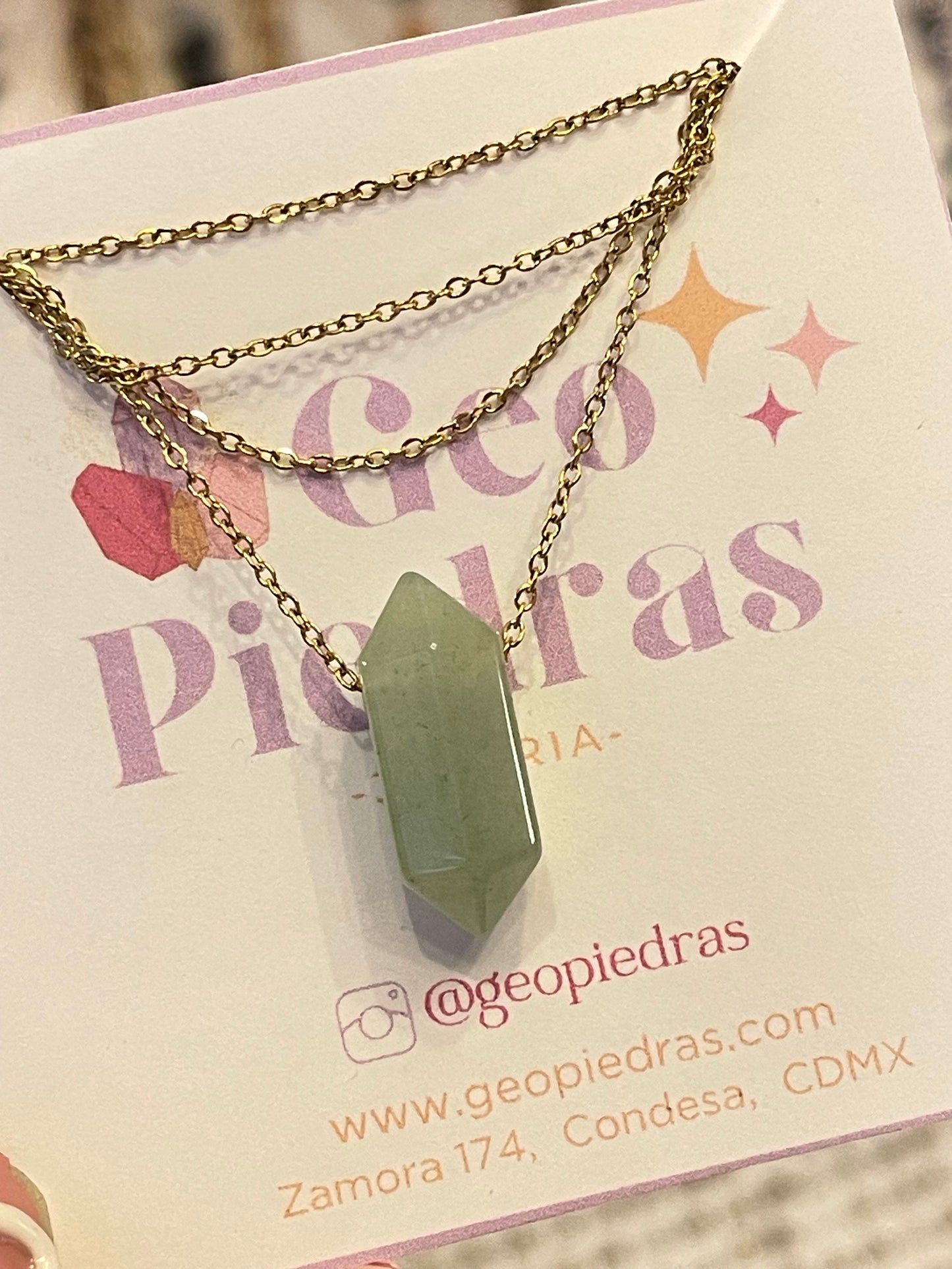 Collar de Cuarzo Doble Punta Mini