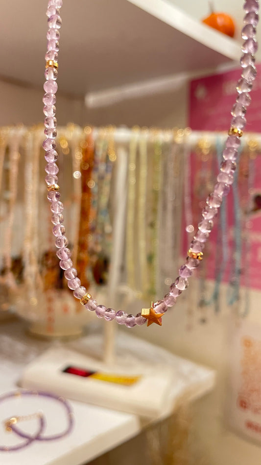 Gargantilla Amatista Cristal y Estrella