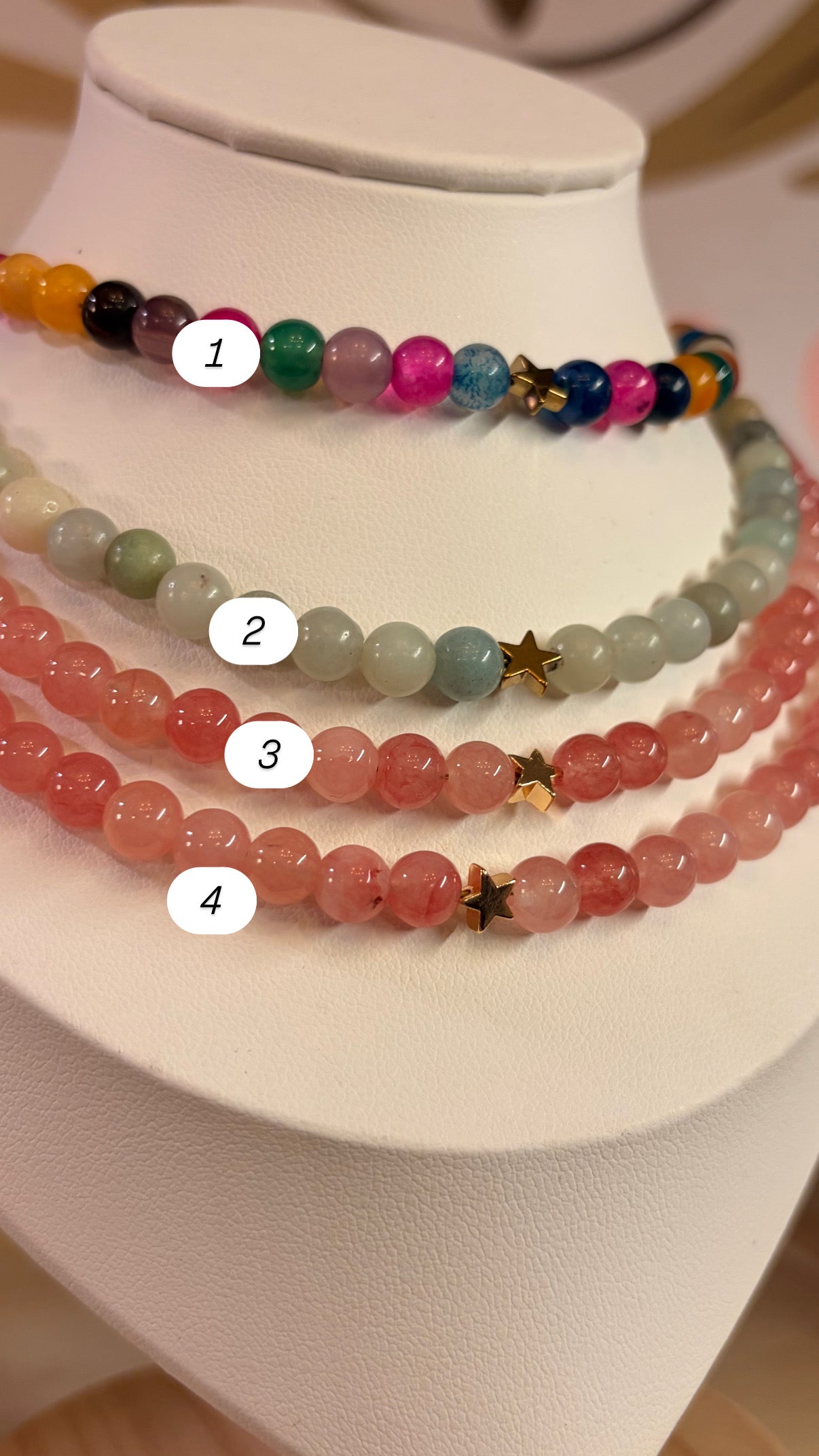 Stock de $100 pesitos• Gargantillas de Minerales Varias