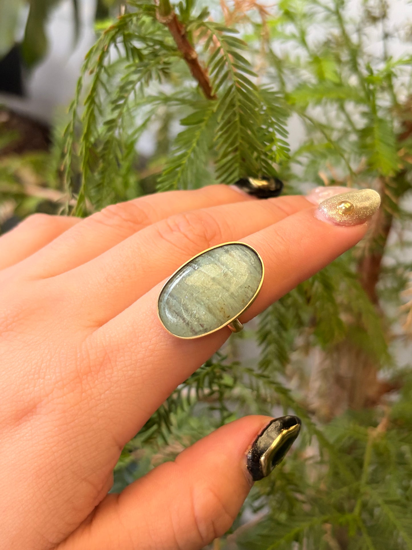 Anillo Agua Marina  Maxi