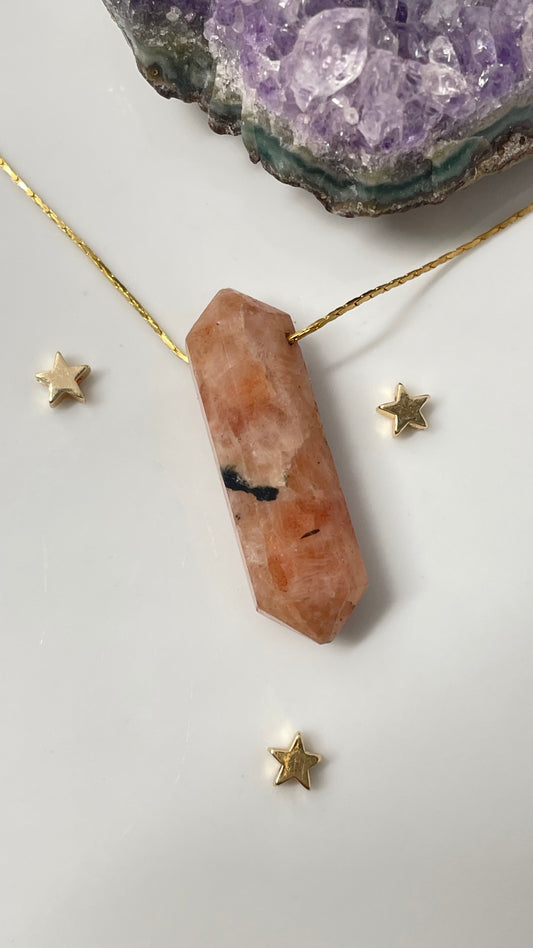 Collar Piedra Sol Pakistán Doble Punta
