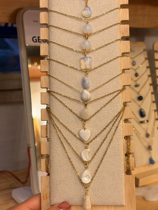 Stock de $100 pesitos•Collar Mineral Sencillo Varios