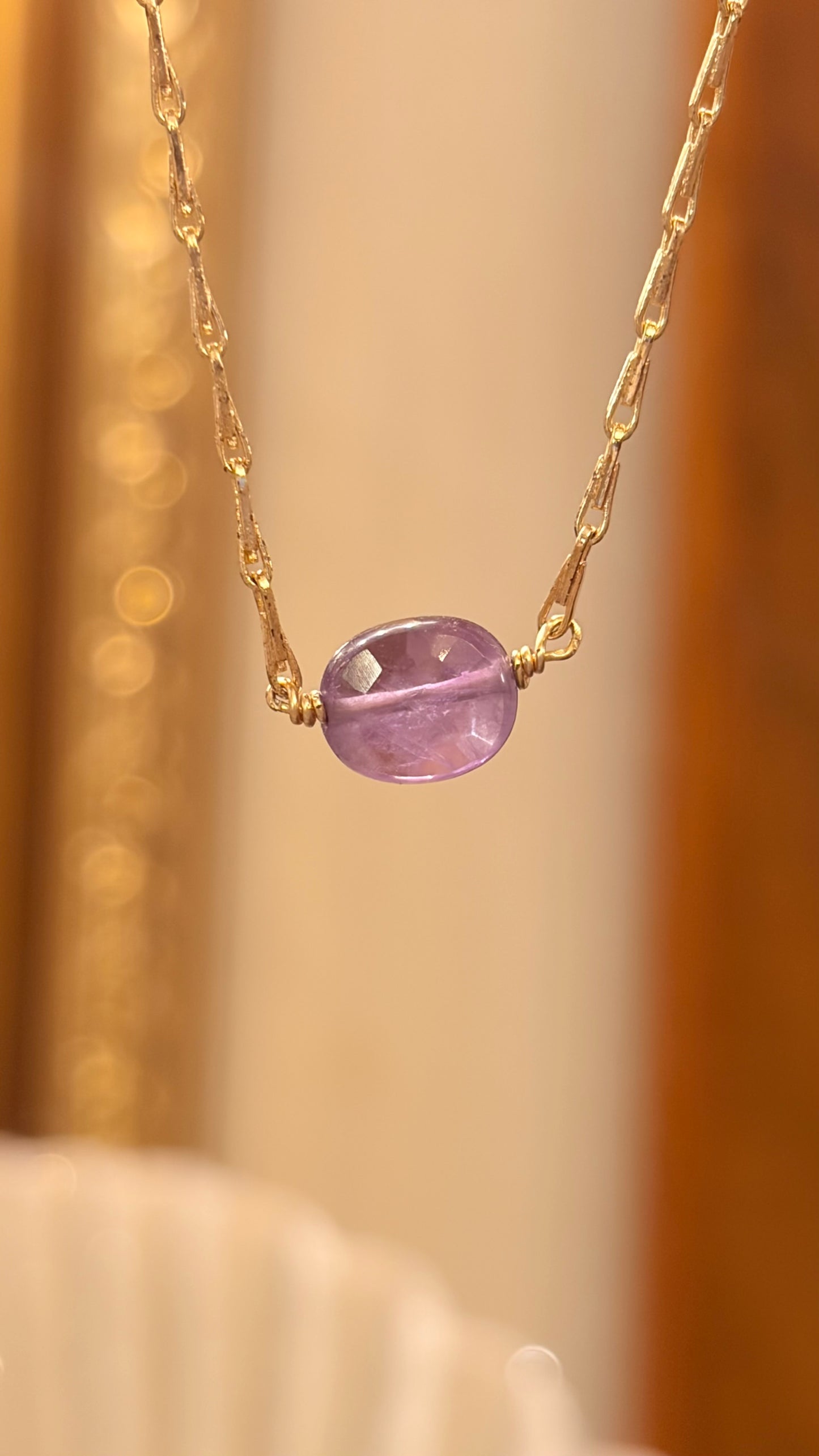 Collar Shine Amatista Oval