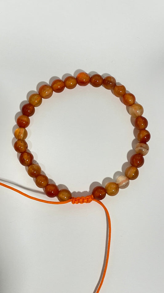 Pulsera de Ágata Cornalina 6mm
