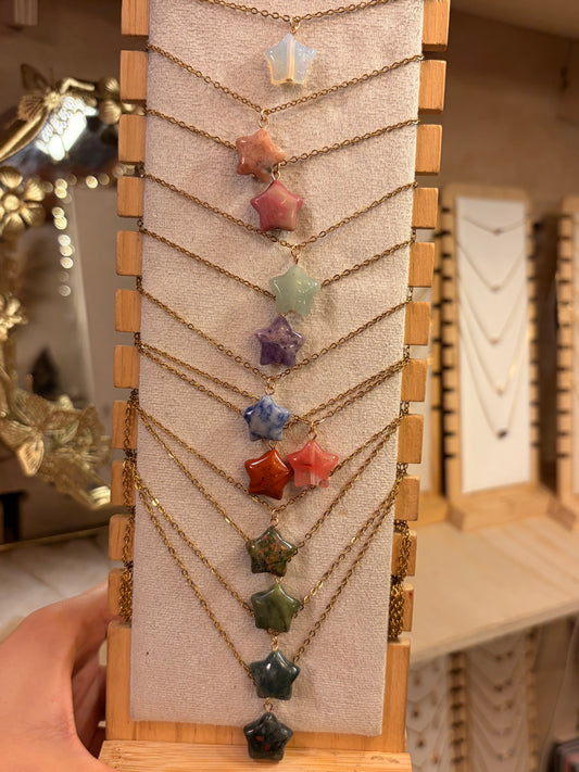 Stock de $100 pesitos•Collar Estrella de Cuarzo