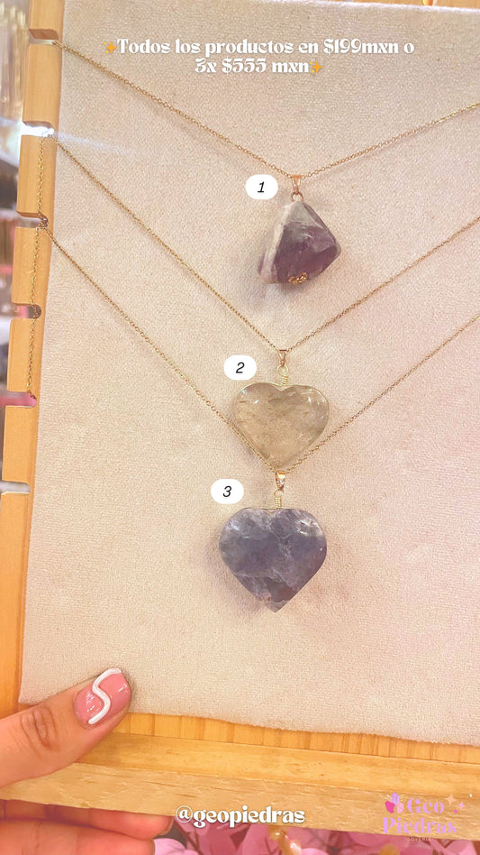 Collar Cuarzo Ranurado Grande