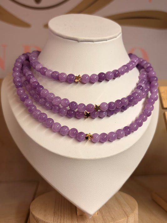 Stock de $100 Pesitos• Gargantilla Jade Lila