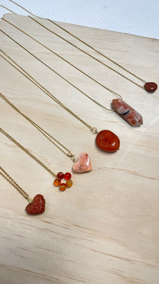 Collares Minerales “Especial de $100 pesitos”  (Naranjas)