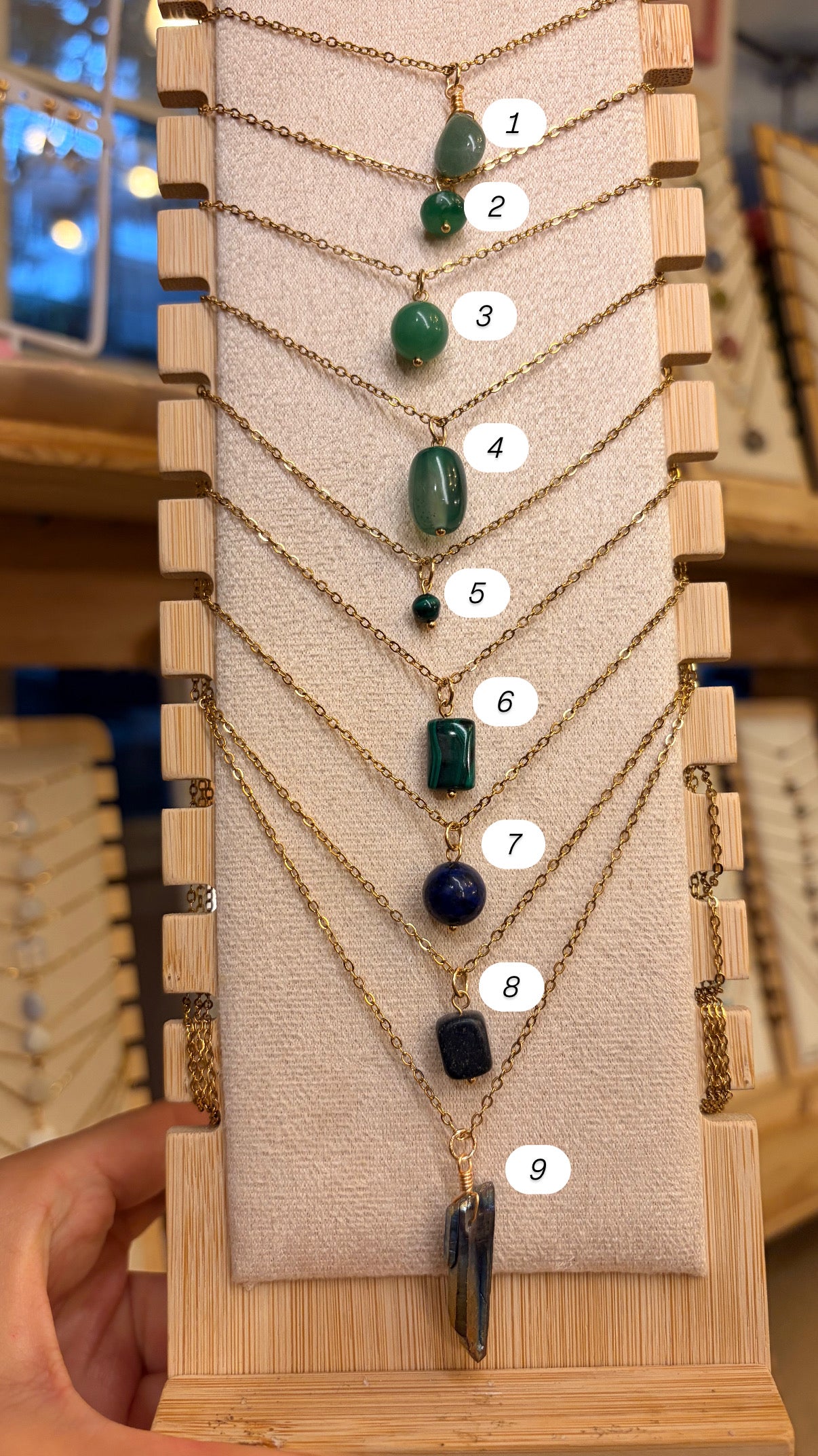 Stock de $100 pesitos•Collar Mineral Sencillo Varios