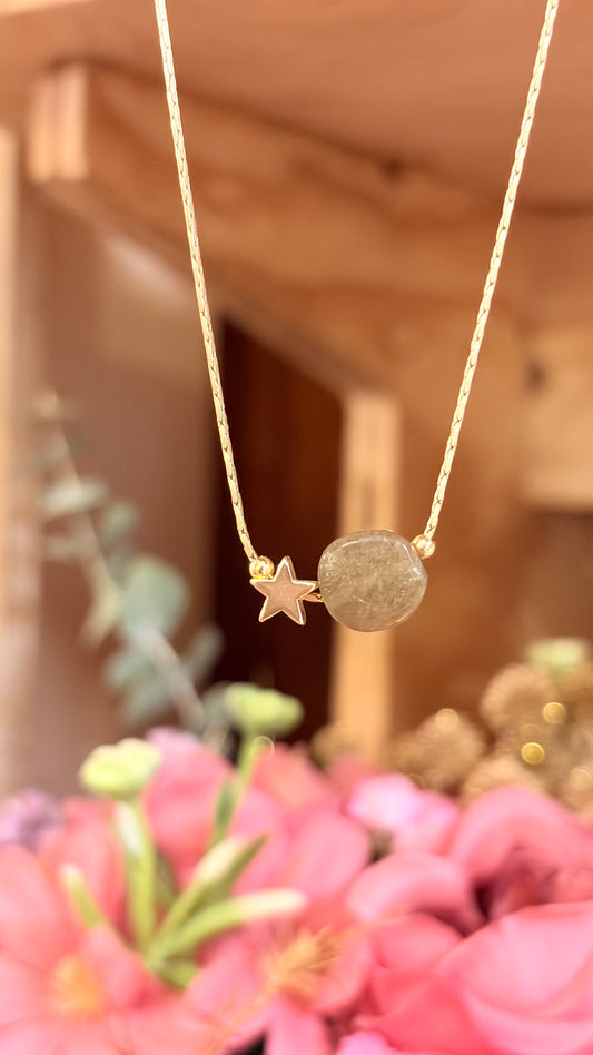 Collar Periodoto Nugget ⭐️ Brillos de Universo