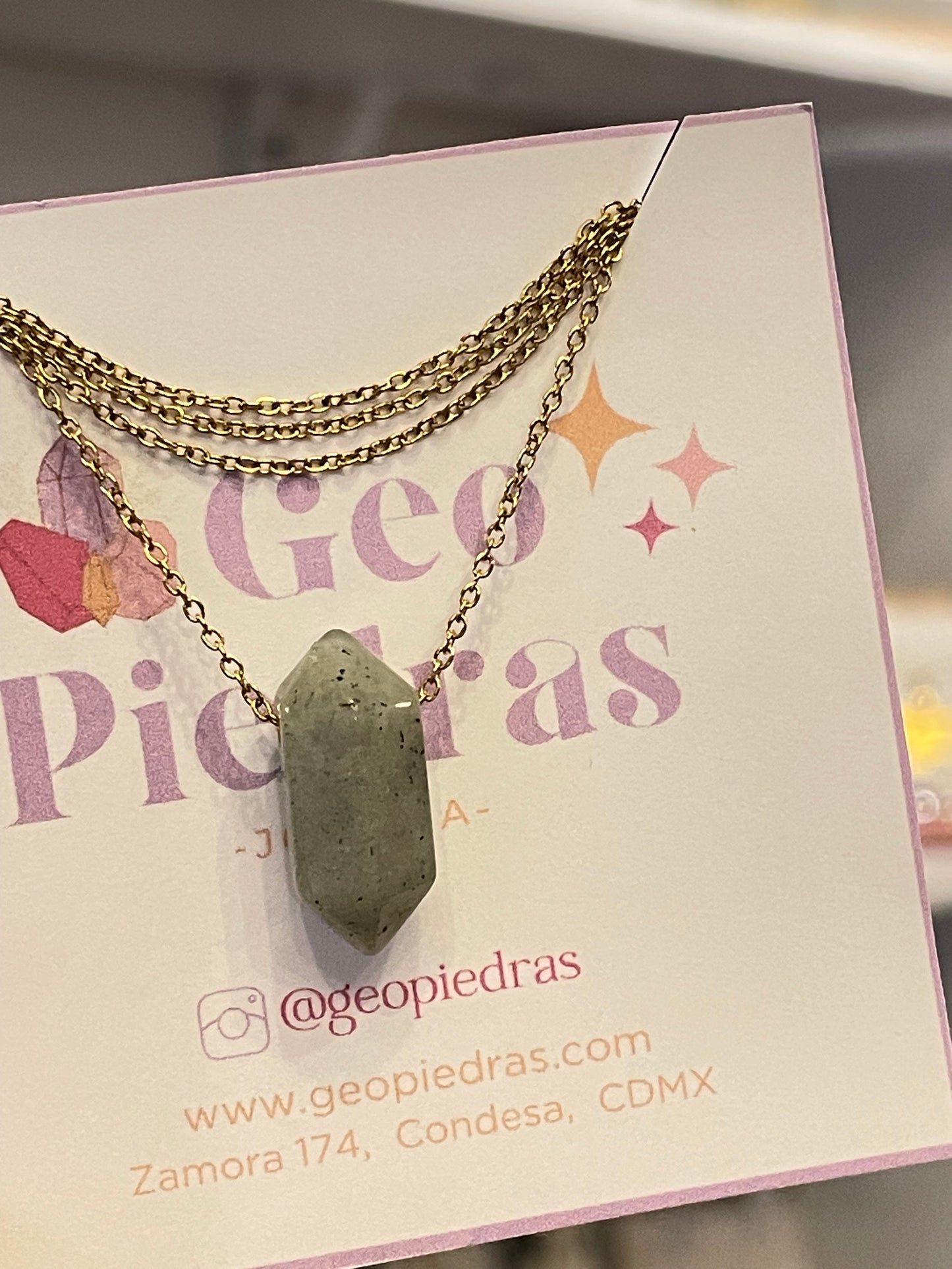 Collar de Cuarzo Doble Punta Mini