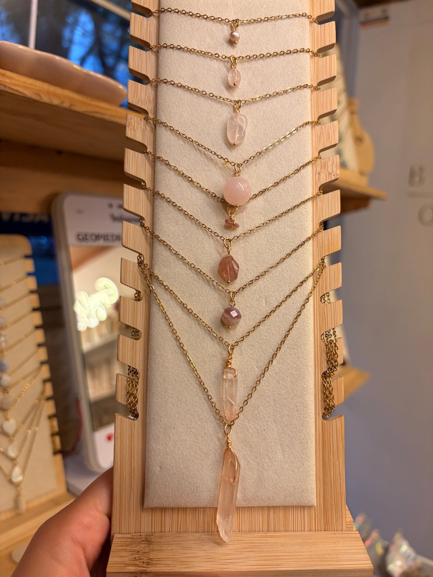 Stock de $100 pesitos•Collar Mineral Sencillo Varios