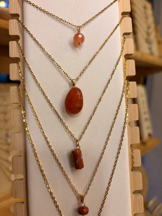 Stock de $100 pesitos•Collar Mineral Sencillo Varios