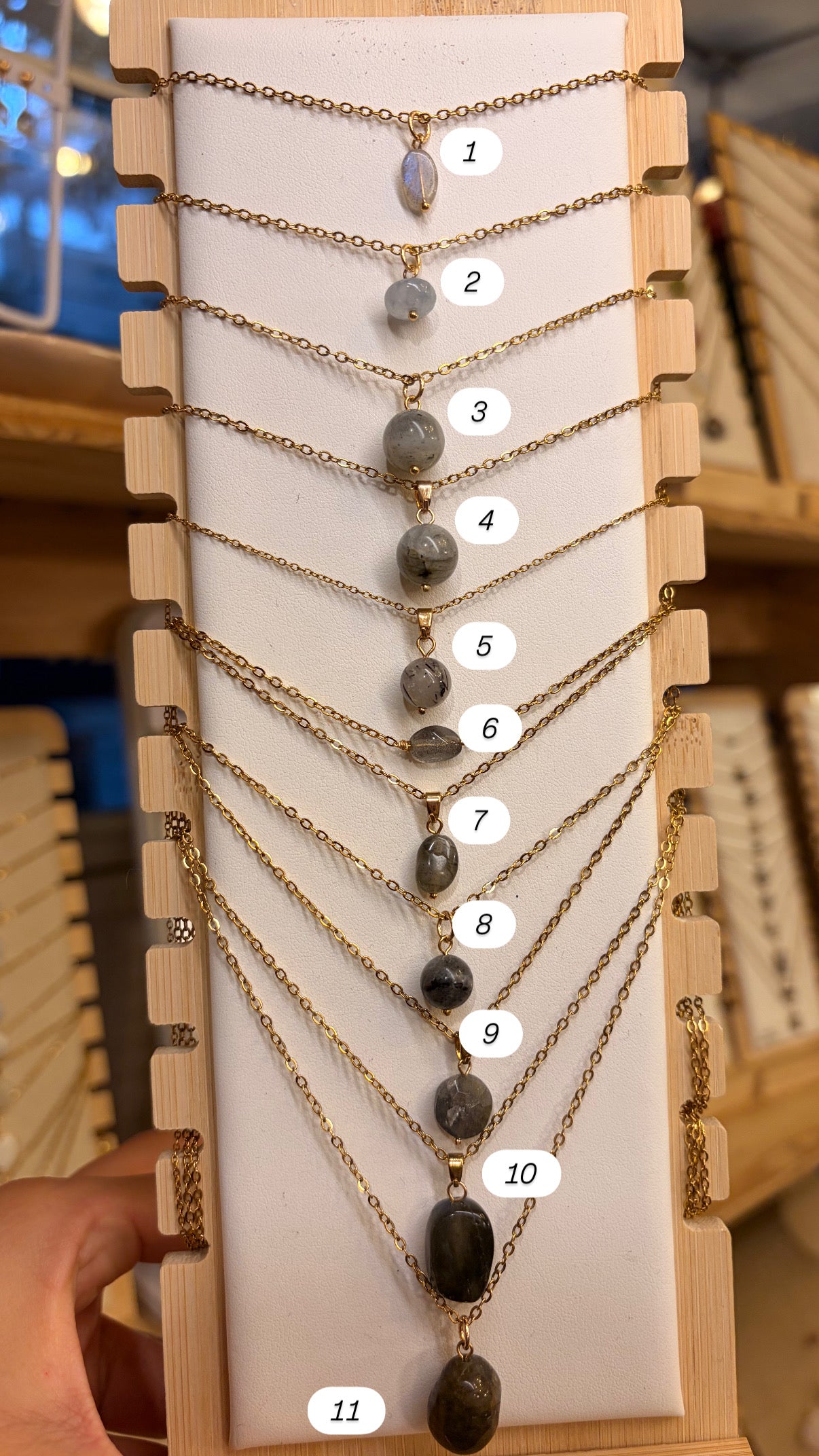 Stock de $100 pesitos•Collar Mineral Sencillo Varios