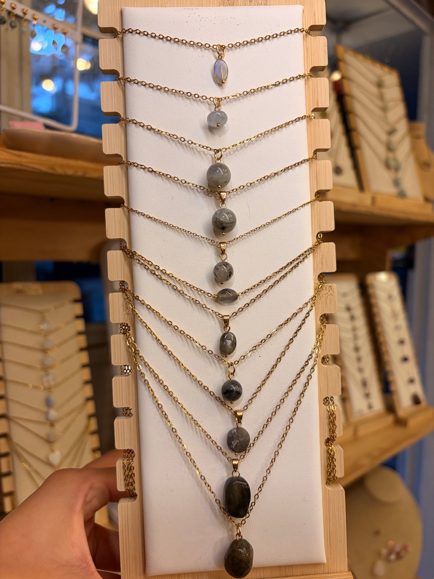 Stock de $100 pesitos•Collar Mineral Sencillo Varios