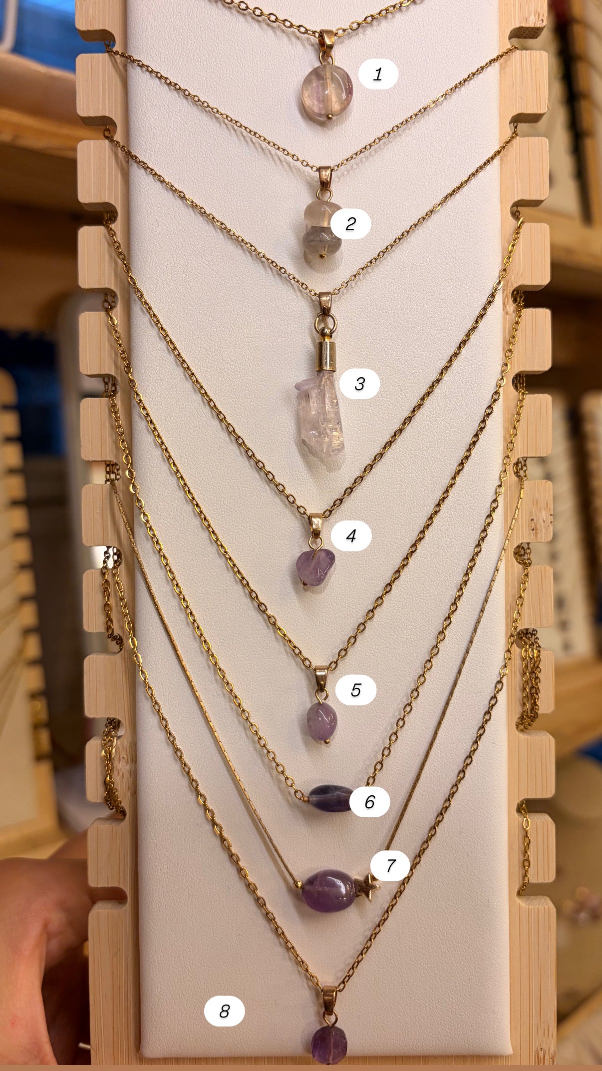 Stock de $100 pesitos•Collar Mineral Sencillo Varios