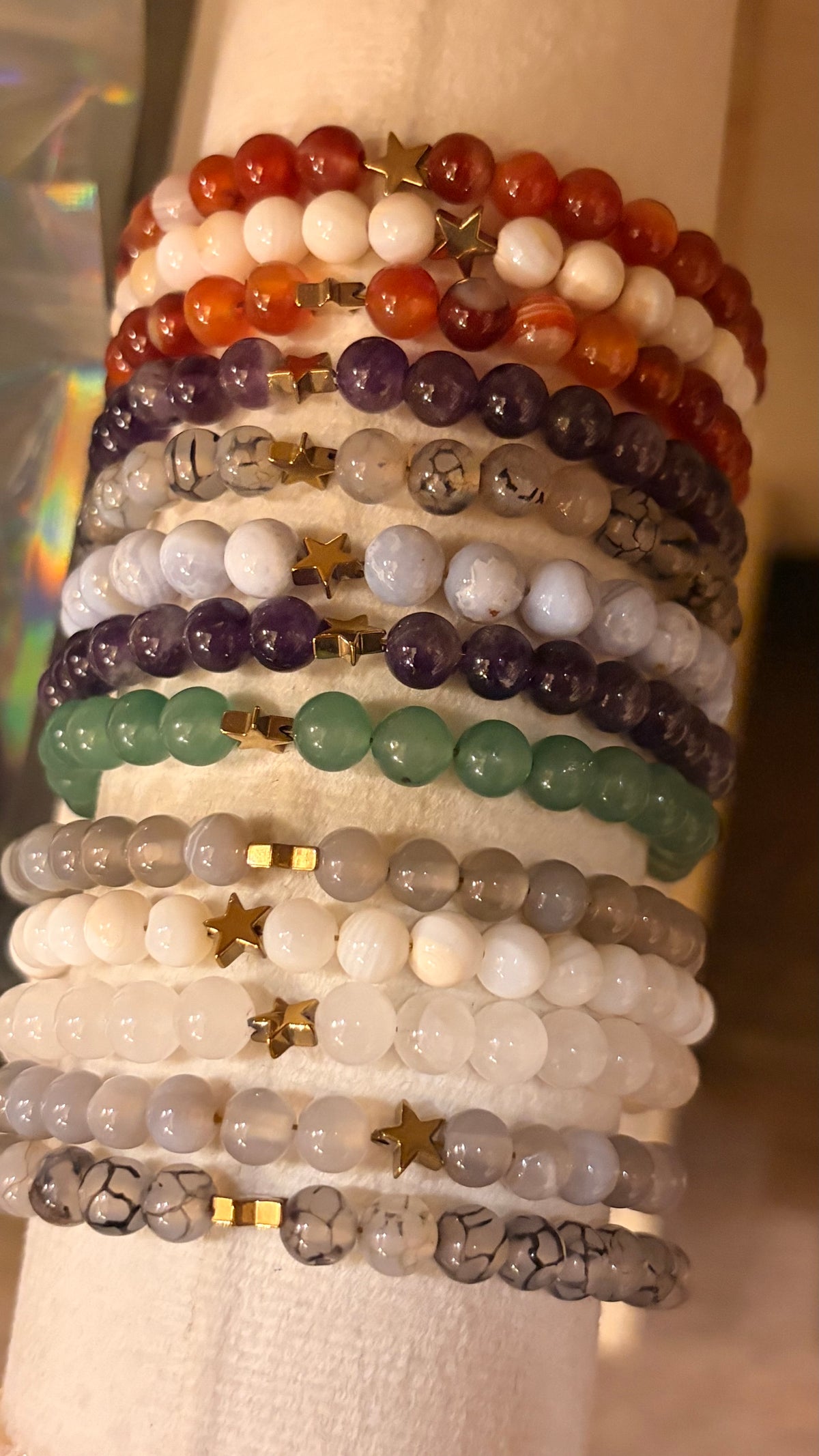 Stock de $100 pesitos • Pulseras cuarzo 6 mm