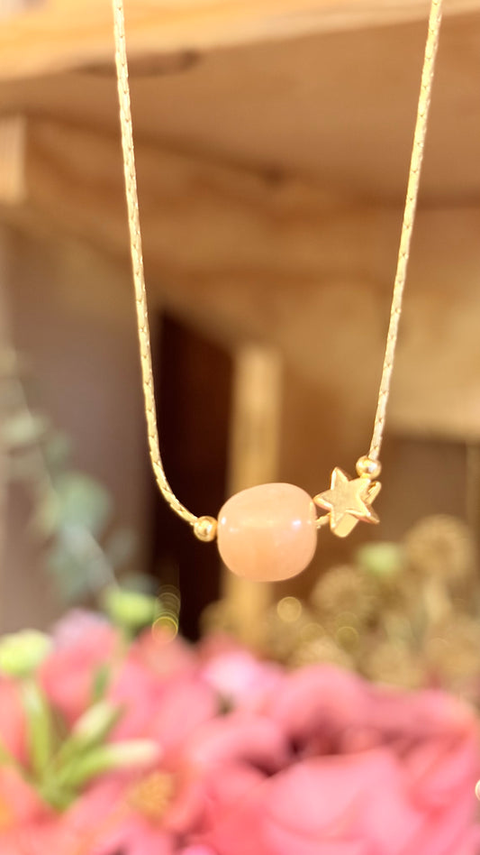 Collar Piedra Sol Nugget ⭐️ Brillos de Universo