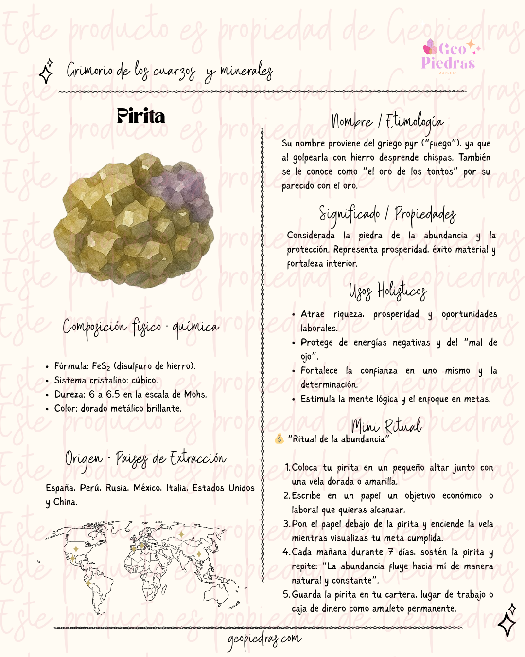 ✨Grimorio de los Cuarzos y Minerales ✨ Vol.1 + Póster  Guía Rápido y Significados de los cuarzos Tamaño tabloide + KIT de 5 Cuarzos  ( Drusa de amatista, Selenita, cuarzo rosa, Cuarzo Ojo de Tigre , Turmalina negra) ✨