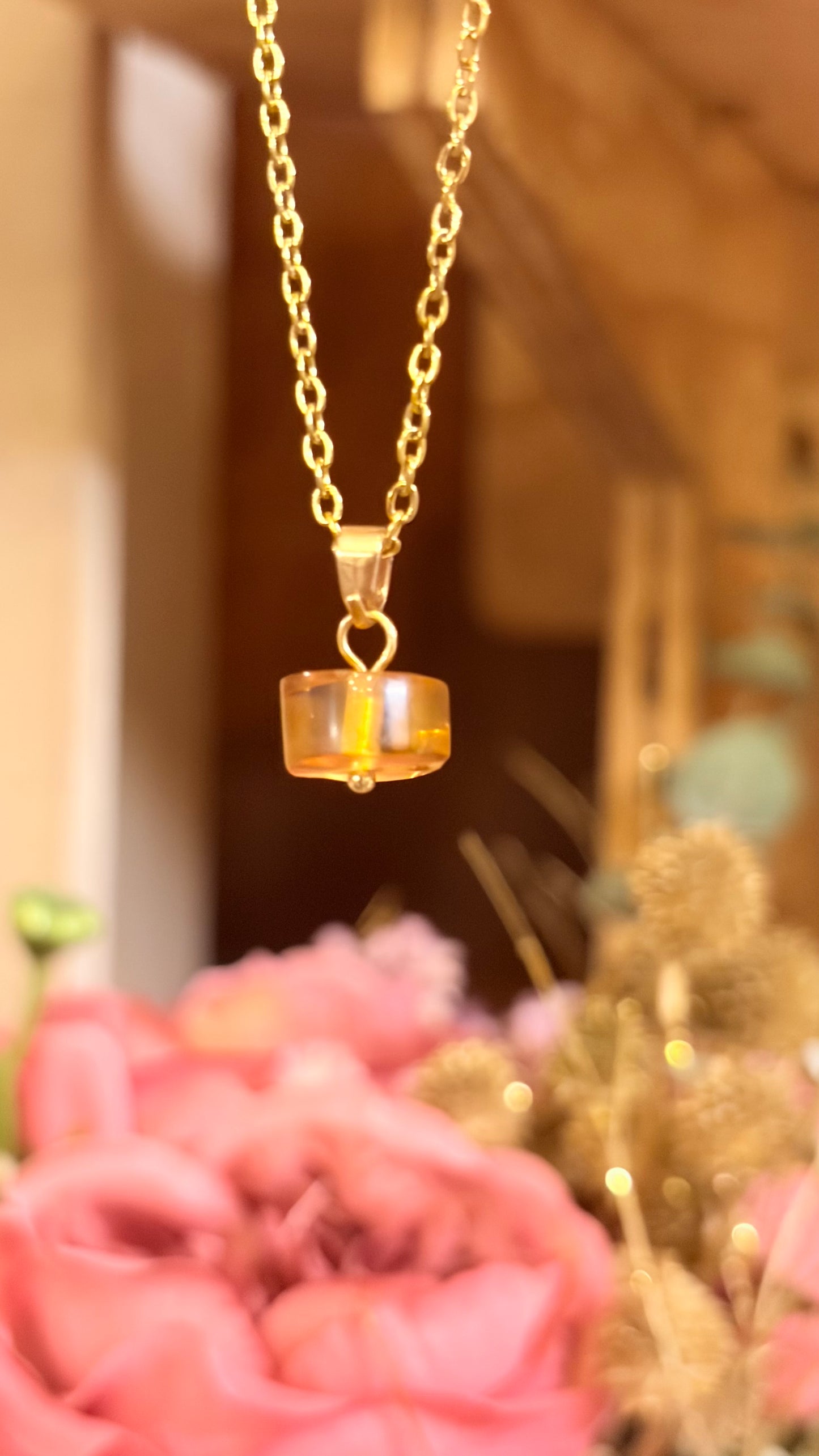 Collar Ámbar  Rueda (Pieza Única)