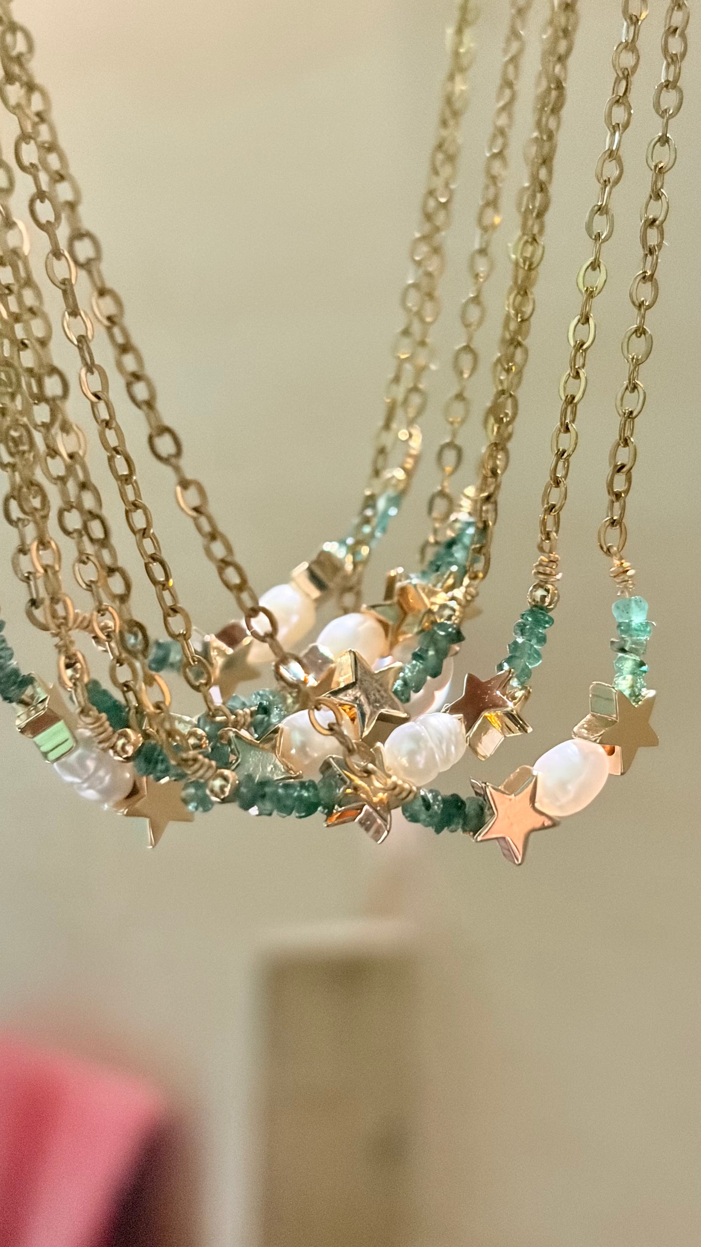 Collar de Esmeralda Verde