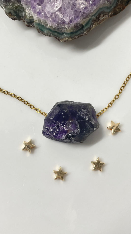 Collar Amatista en Bruto
