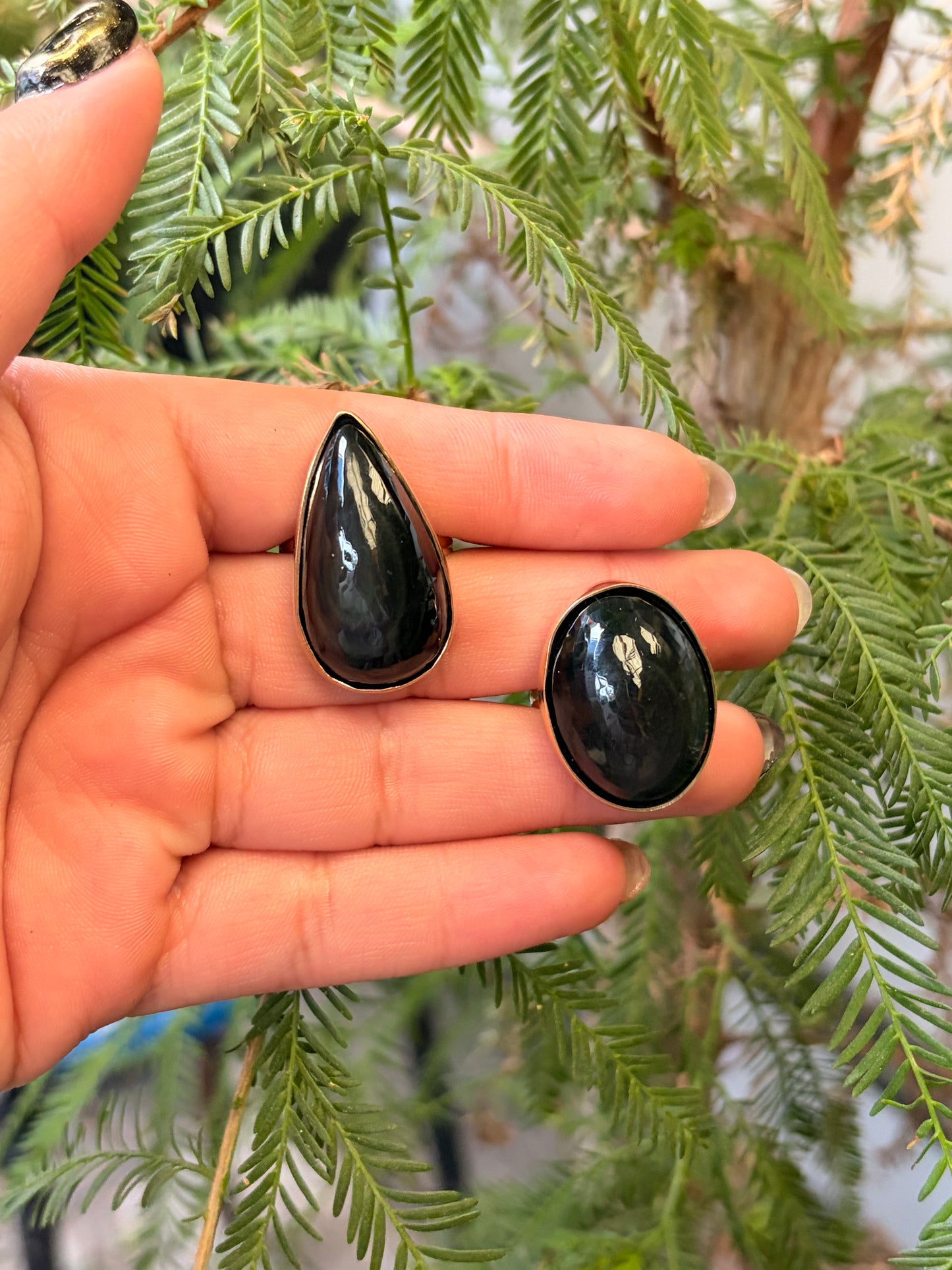 Anillo Obsidiana Arcoíris Maxi