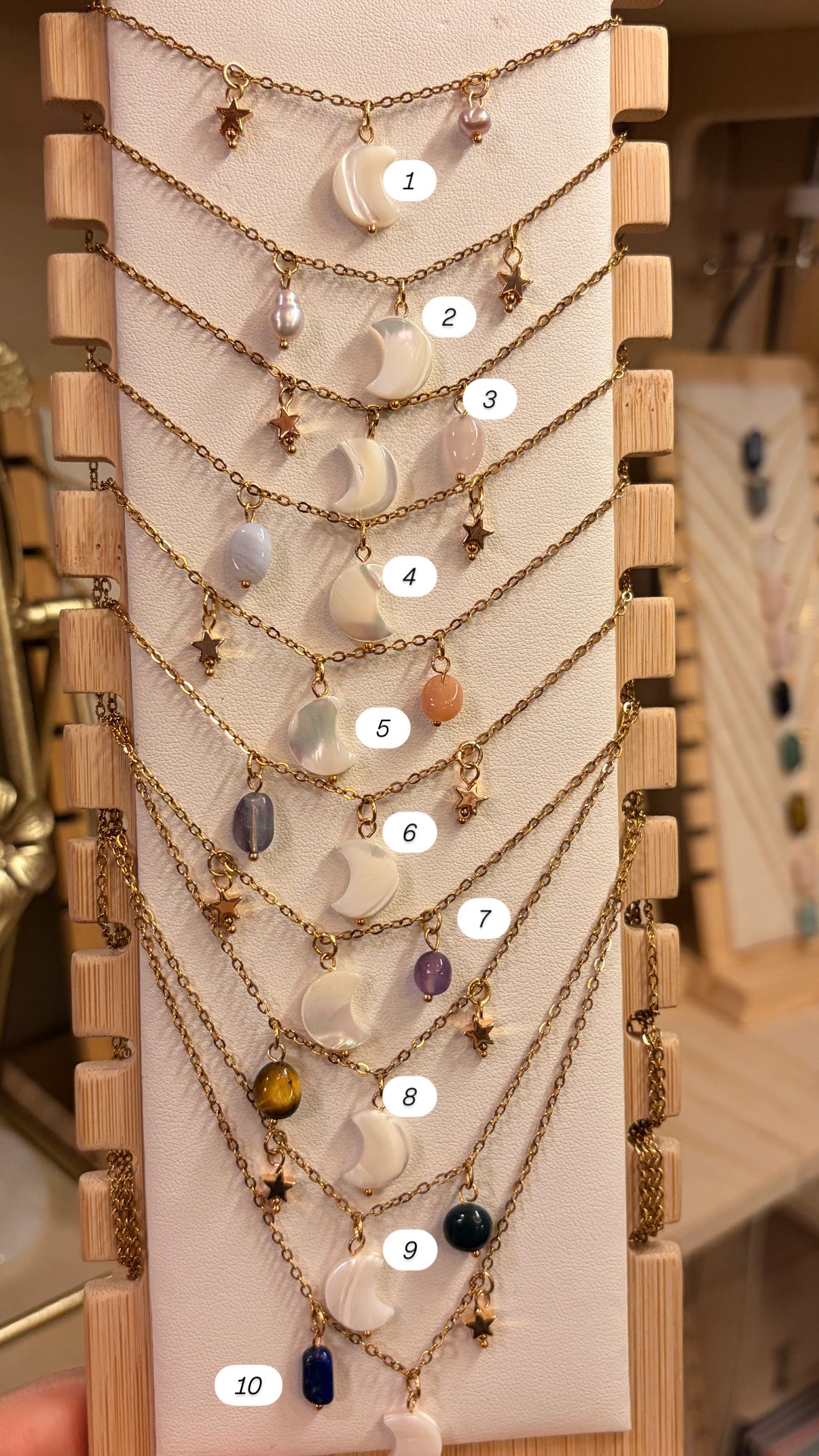 Stock de $100 pesitos•Collar Luna de Mar