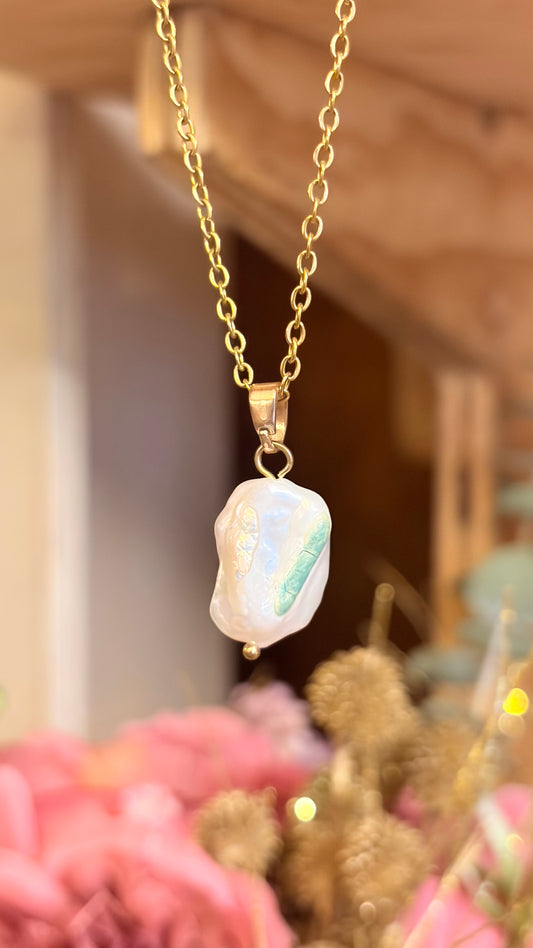 Collar Perla Kishi   (Pieza Única)