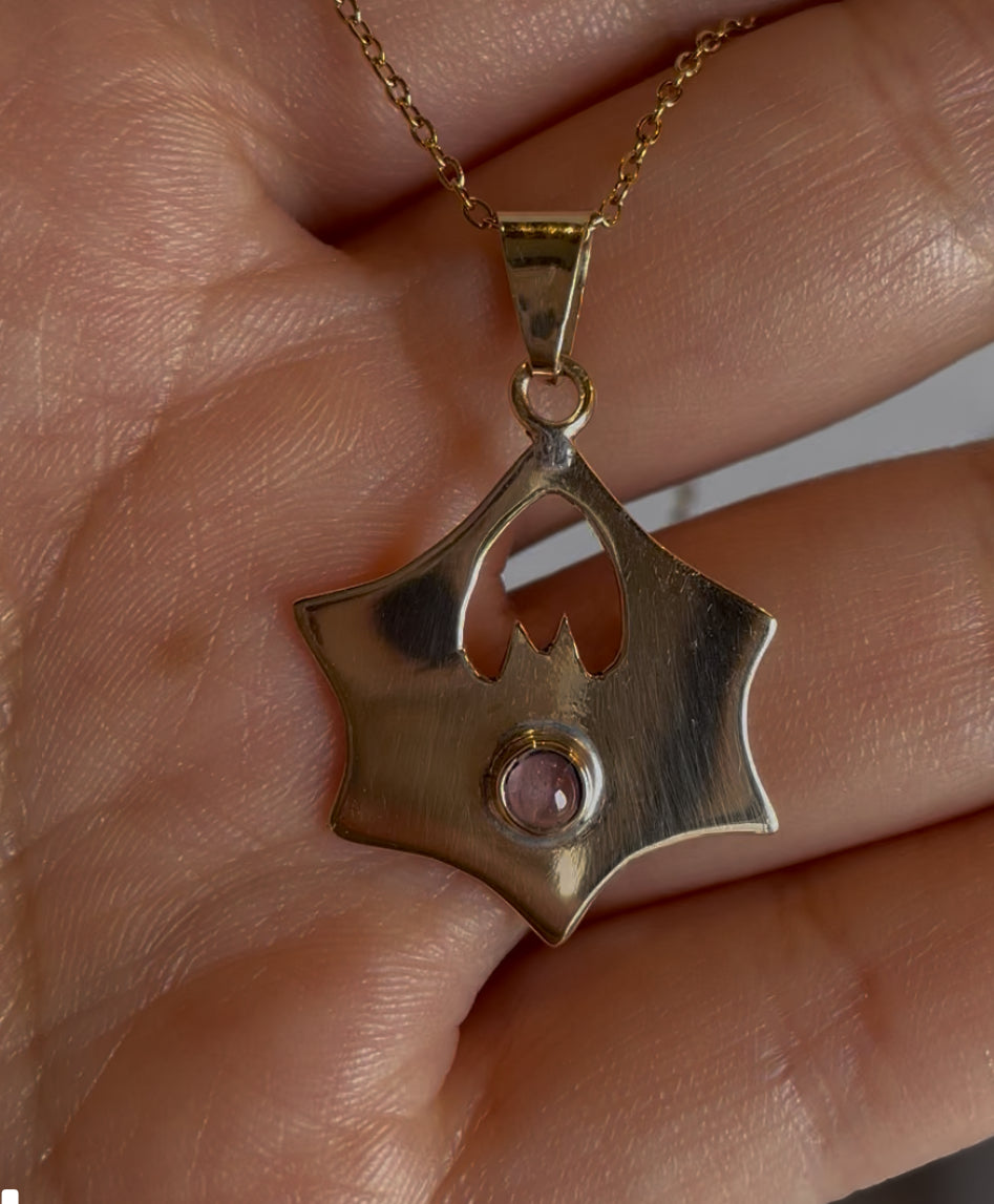 Collar Mini Bat Edición Especial ST100P 🦇💕 Turmalina Sandía (Varios colores al azar)