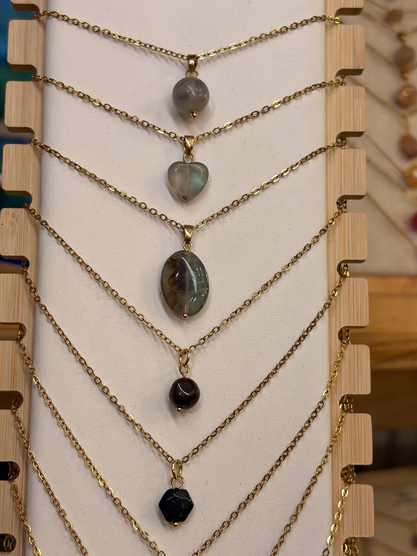 Stock de $100 pesitos•Collar Mineral Sencillo Varios