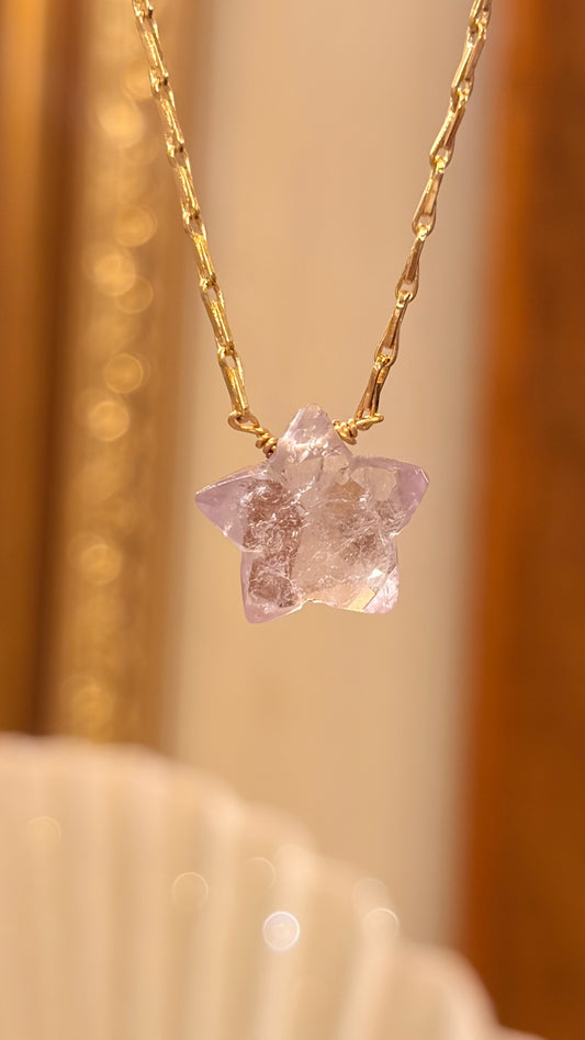Collar Shine Amatista Cristal Estrella
